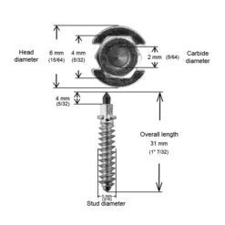 Crampons à Neige SS32R 32 Mm