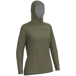 Coton Ouaté Attack UPF Femme -ADM Sport Boutique AttackUPF PO Hoodie W Moss 252267 7900 side