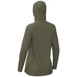 Coton Ouaté Attack UPF Femme -ADM Sport Boutique AttackUPF PO Hoodie W Moss 252267 7900 side1