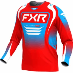 Chandail De Motocross Clutch Pro -ADM Sport Boutique ClutchProMX Jersey RedWhiteCyan 253327 2001 front