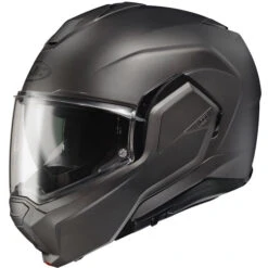 HJC Casque Modulaire De Moto I100 Solid -ADM Sport Boutique HJC i100 Beis Full Face Helmets Titanium