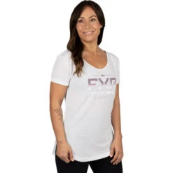 T-Shirt Lotus Pour Femme - Liquidation -ADM Sport Boutique LotusActive TShirt W WhiteMutedGrape 231405 0184 front