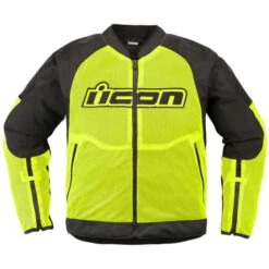 Icon Manteau De Moto Overlord3 Mesh -ADM Sport Boutique Overlord3MeshJacket HiViz Front