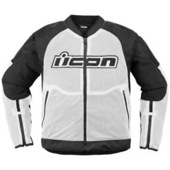 Icon Manteau De Moto Overlord3 Mesh -ADM Sport Boutique Overlord3MeshJacket White Front