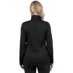 Coton Ouaté Pilot UPF Femme 11 Coton Ouaté Pilot UPF Femme -ADM Sport Boutique PilotUPFQuarterZip LS W BlackAmethyst 252260 1084 back