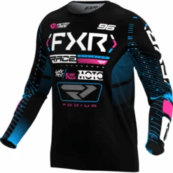 Chandail De Motocross Podium 22 Chandail De Motocross Podium -ADM Sport Boutique Podium MXJersey BlkCyanPink 253325 1042 front