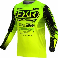 Chandail De Motocross Podium 26 Chandail De Motocross Podium -ADM Sport Boutique Podium MXJersey HiVisLimeBlk 253325 6570 front
