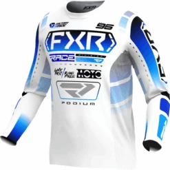 Chandail De Motocross Podium 30 Chandail De Motocross Podium -ADM Sport Boutique Podium MXJersey WhiteBlue 253325 0140 front