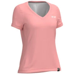 T-Shirt Rush Air UPF Femme -ADM Sport Boutique RushUPF VNeck Shirt W Melon 252270 9300 front1