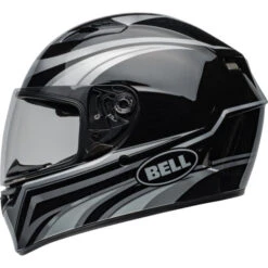 Bell Casque Intégral De Moto Qualifier -ADM Sport Boutique bell qualifier street motorcycle helmet conduit gloss silver black left