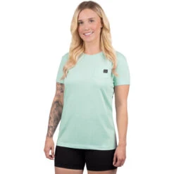 T-Shirt Work Pocket Premium Femme -ADM Sport Boutique bleuclairdeface 582e1da5 b43a 4e22 b0d6 3c489f4b033b