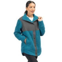 Klim Manteau High Pile Mountain Fleece Femme -ADM Sport Boutique grisetbleu 5e9a2fb2 e8be 496a 9062 7b9eb1e6c13e