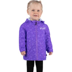 Manteau Ride Reversible Enfant -ADM Sport Boutique mauveetbleucotemauvedeface