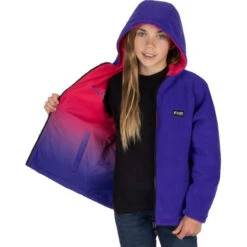 Manteau Ride Réversible Junior -ADM Sport Boutique mauveetrose