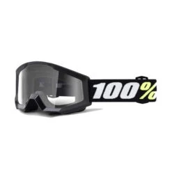 100% Lunettes De Motocross Strata Lentille Claire Enfant -ADM Sport Boutique noiretblanc