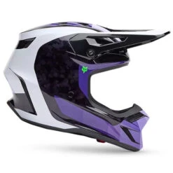 Fox Casque De Motocross V3 RS Grid Carbone MIPS -ADM Sport Boutique noiretmauvedecote