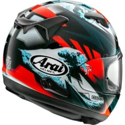 Casque De Moto Intégral Quantum-X Graphique -ADM Sport Boutique quantum x wave helmet black blue red 685311187581 2
