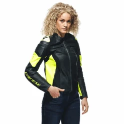 Dainese Manteau De Moto Racing 4 Femme - Liquidation -ADM Sport Boutique racing 4 lady leather jacket black fluo yellowModele 09fe62e7 712b 4932 b24a 8121296352e5