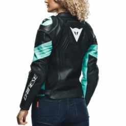 Dainese Manteau De Moto Racing 4 Perforé Femme - Liquidation -ADM Sport Boutique racing 4 lady leather jacket perf black acqua greenback 47f9e23d e610 417f b892 c784a66e3680